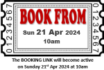 bookings open April twenty first at ten a m