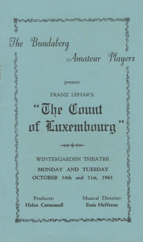 The Count Of Luxembourg program cover