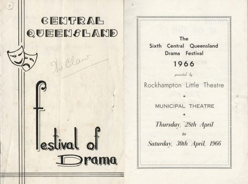 festival of drama program pages one and two